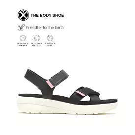 Breathe Quarter Strap Women's Sandals - Black Leather