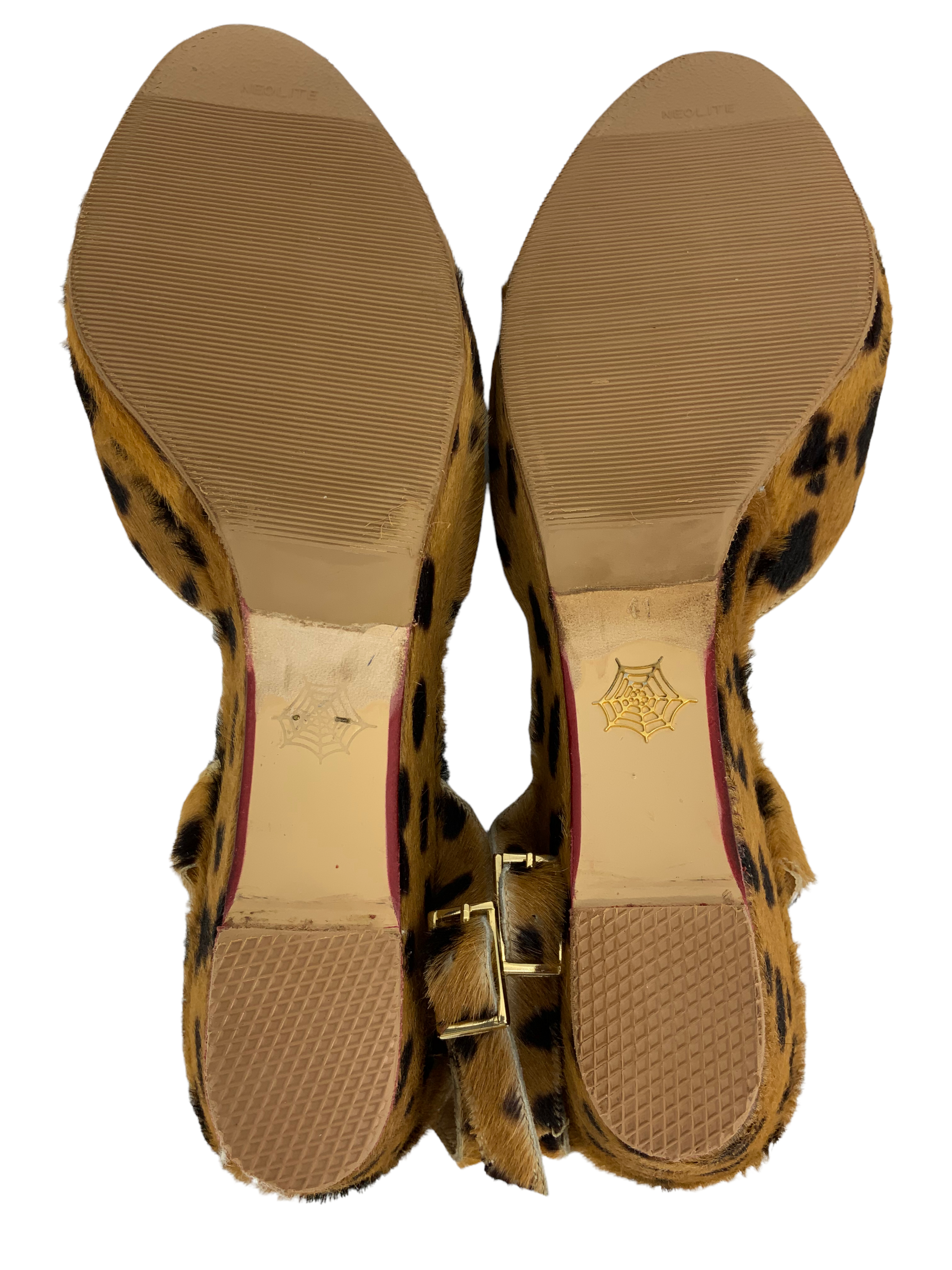 Charlotte Olympia leopard print calf hair slingback wedges size 11 - Best deals and discounts