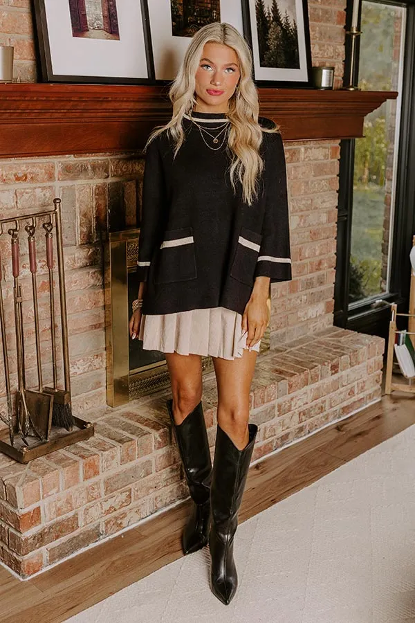 Chic Black Class Act Sweater Top