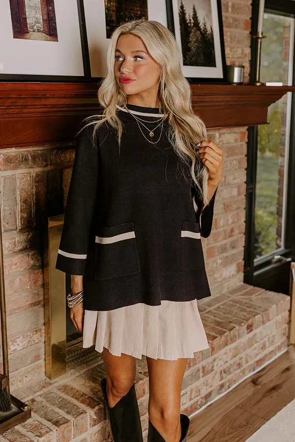 Chic Black Class Act Sweater Top