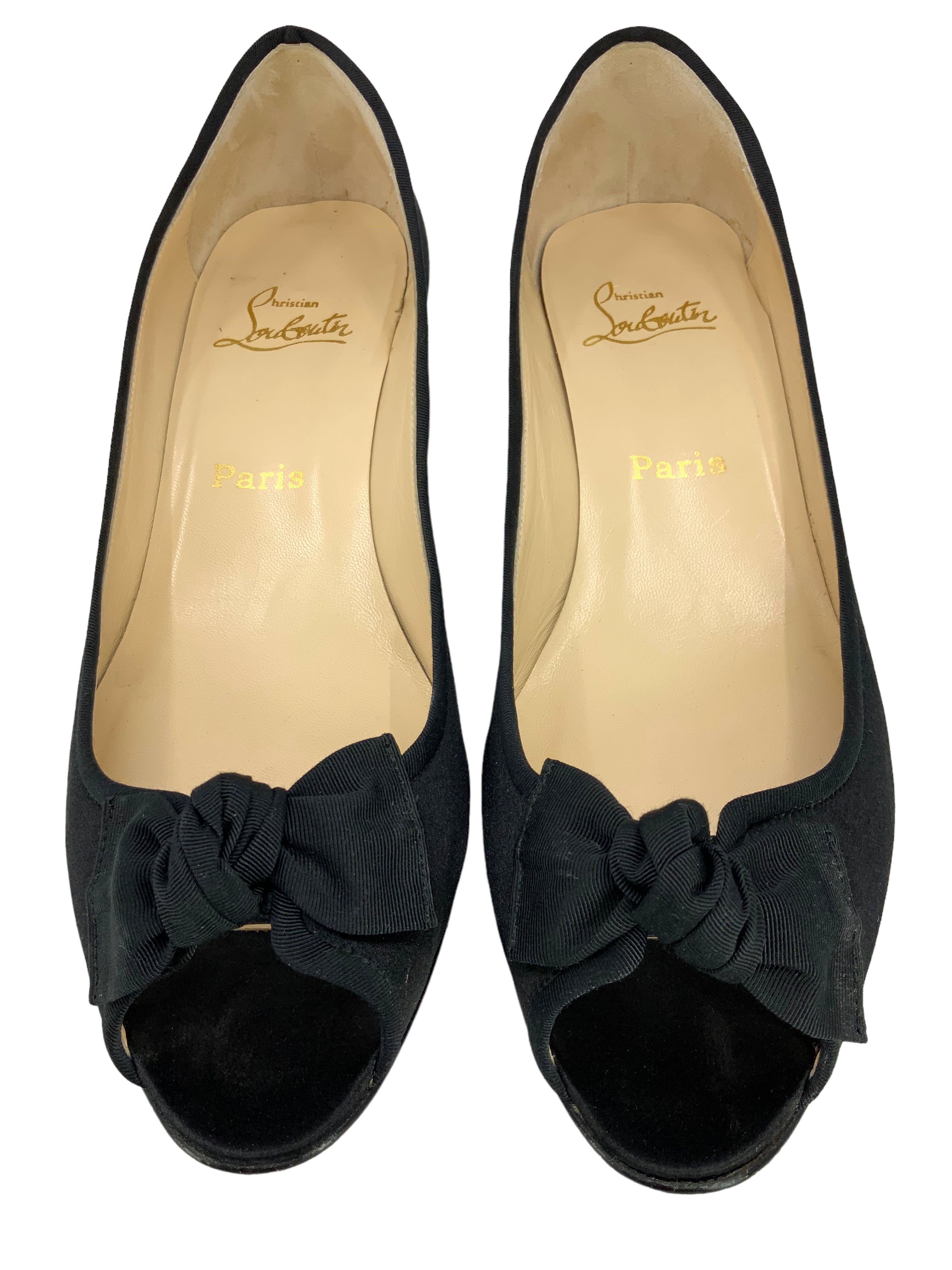 Christian Louboutin Satin Bow Pumps Size 11