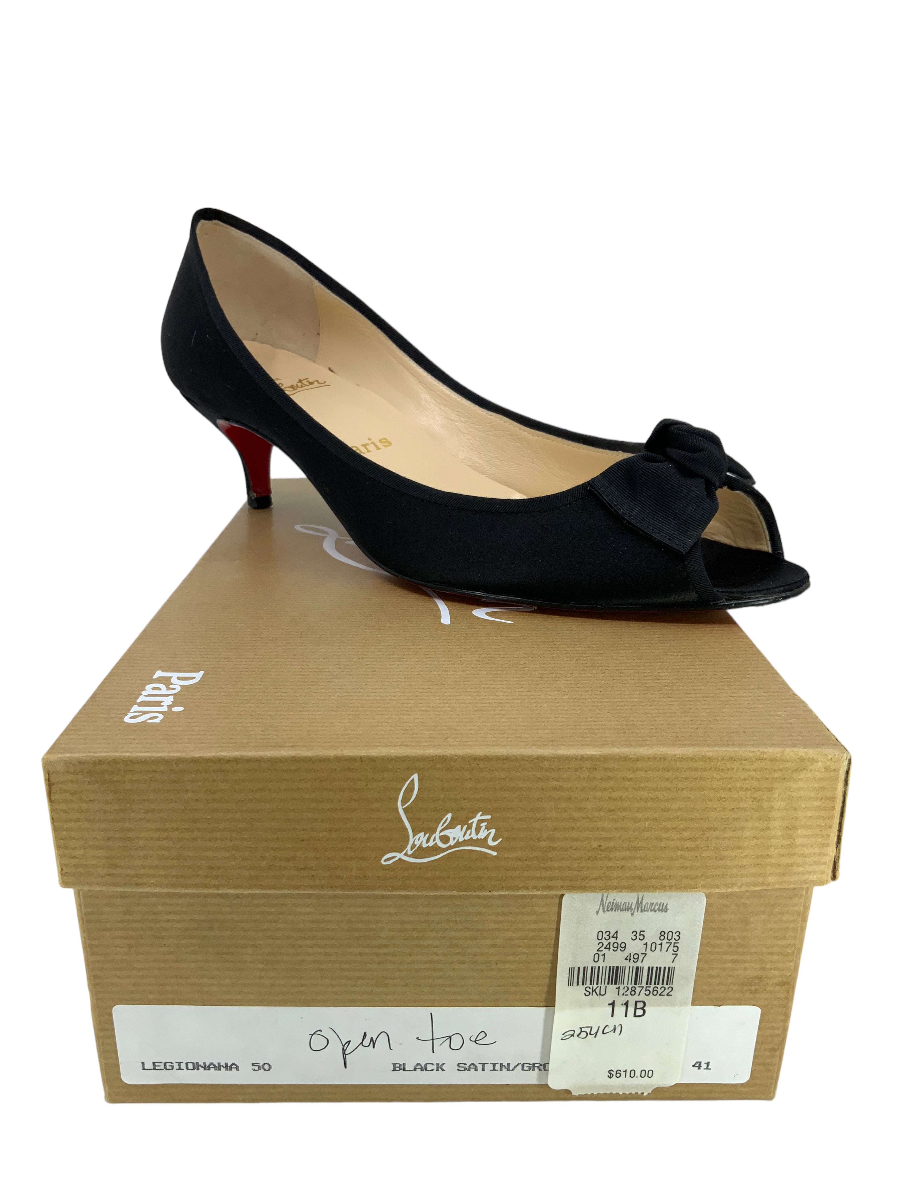 Christian Louboutin Satin Bow Pumps Size 11