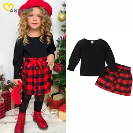 Christmas Knit Plaid Skirts - Festive Outfits for the Holiday Season.