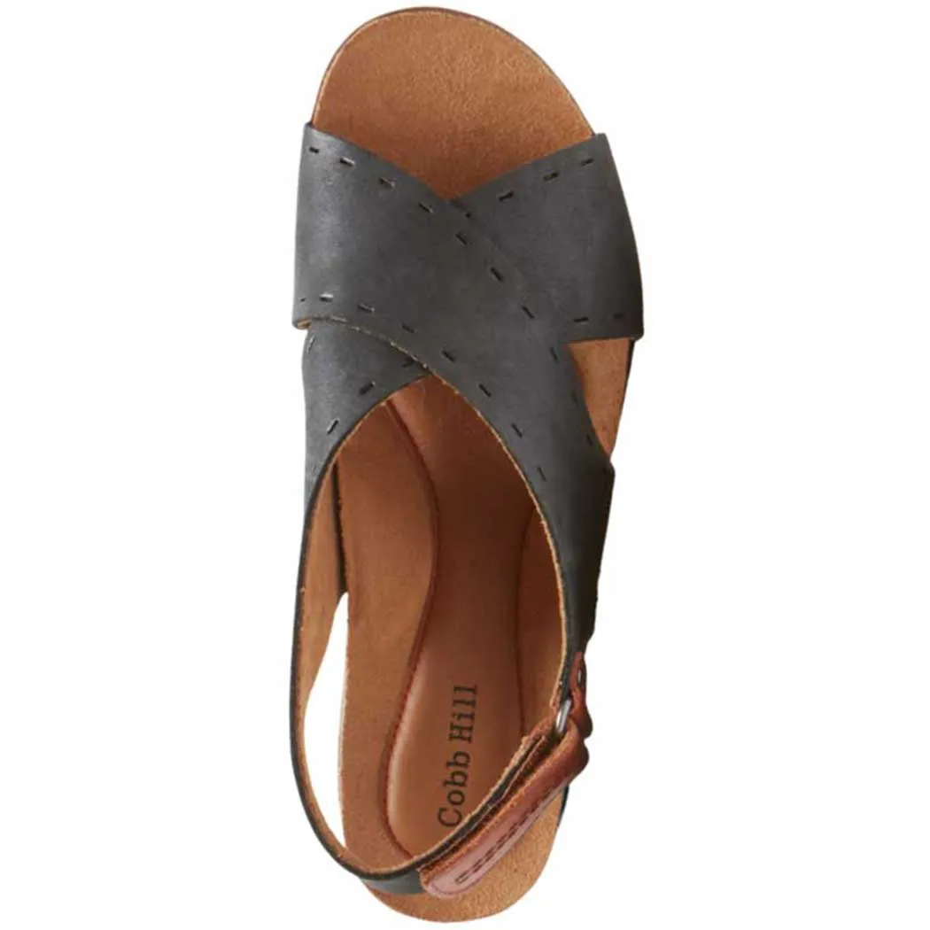 Black Cobb Hill May Slingback Sandals Women's