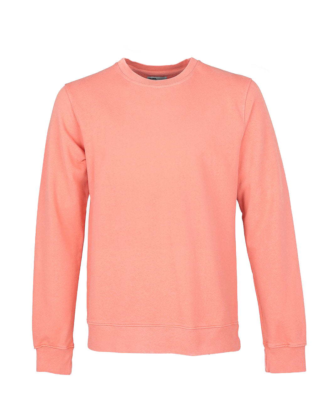 Colorful coral crew sweat