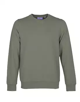 Colorful crew sweat dusty olive