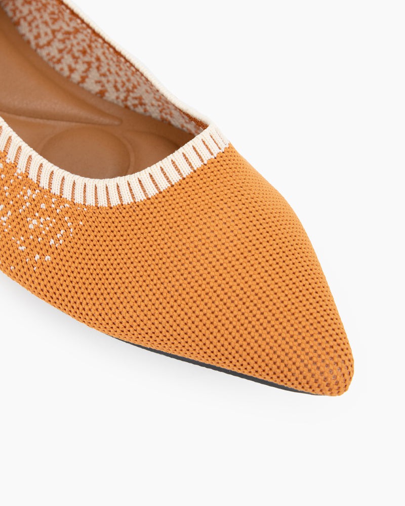 Comfy Ballet Flat Shoes for Dressing Casually - Knitted