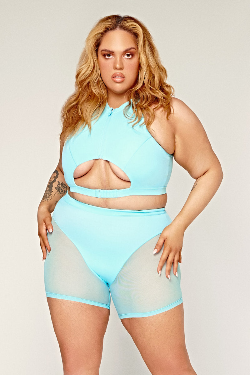 CXIX Dollhaus Blue Biker Shorts