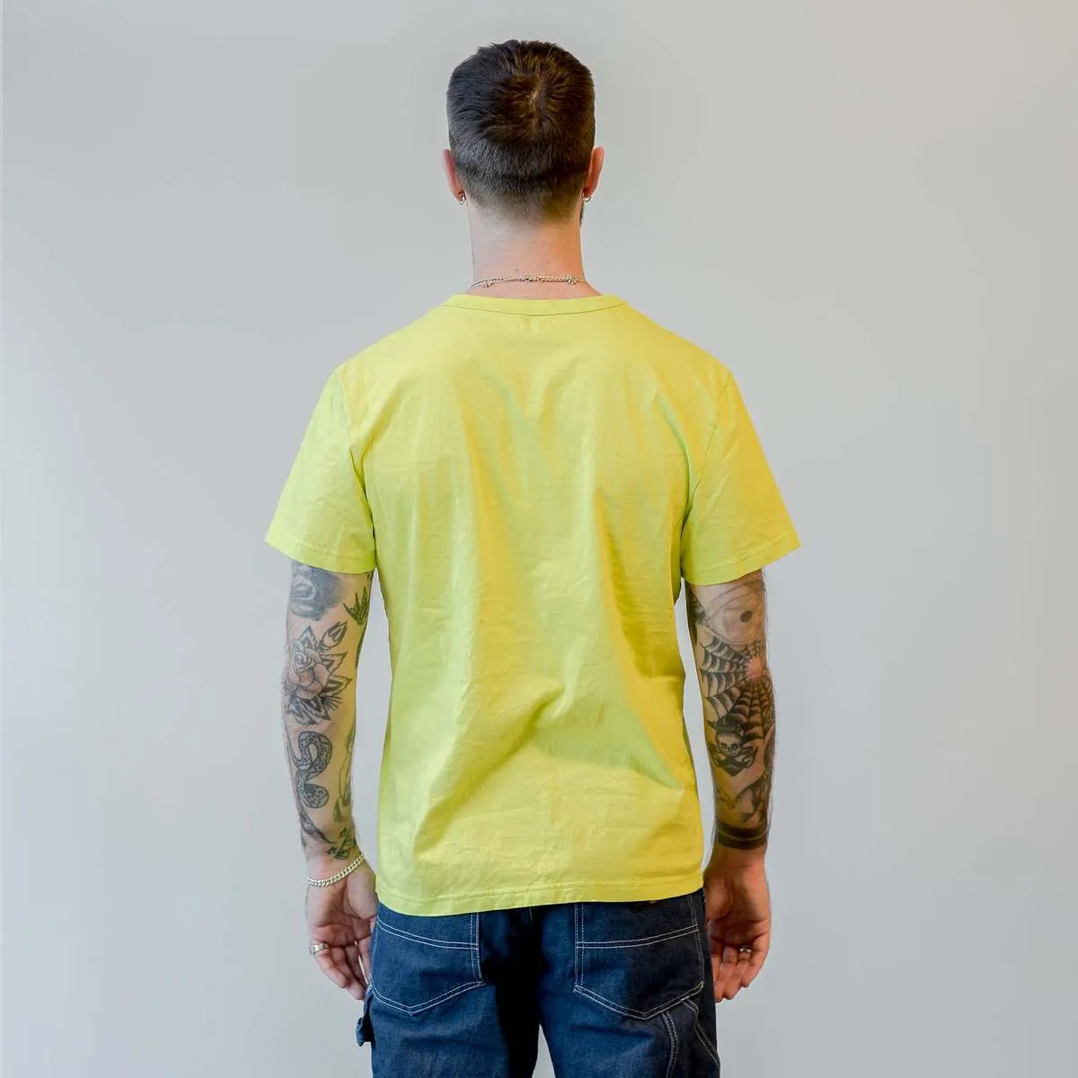 Dad's Pocket Tee Combed Cotton Jersey Acid Lime