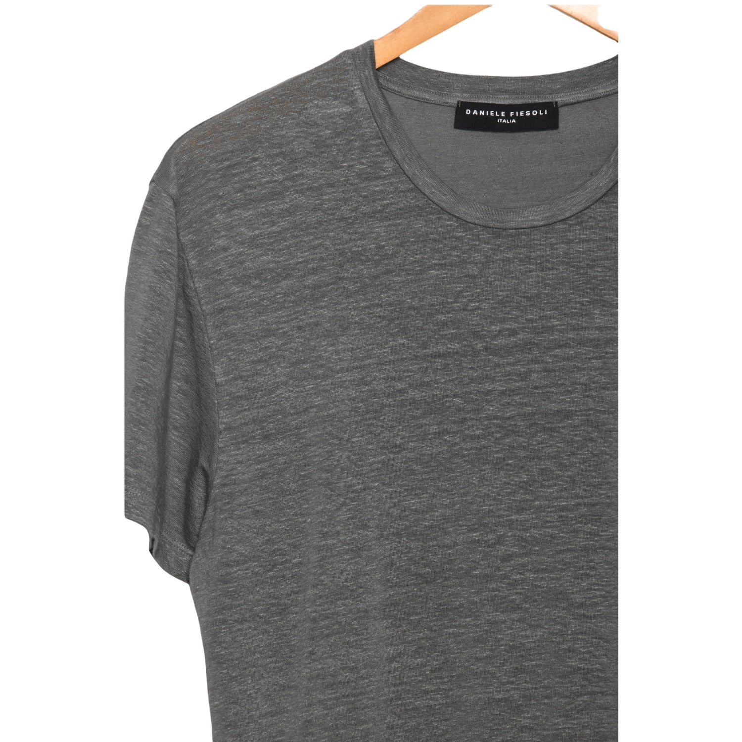 Daniele Fiesoli Linen Tee - anthracite - Buy now at affordable price.