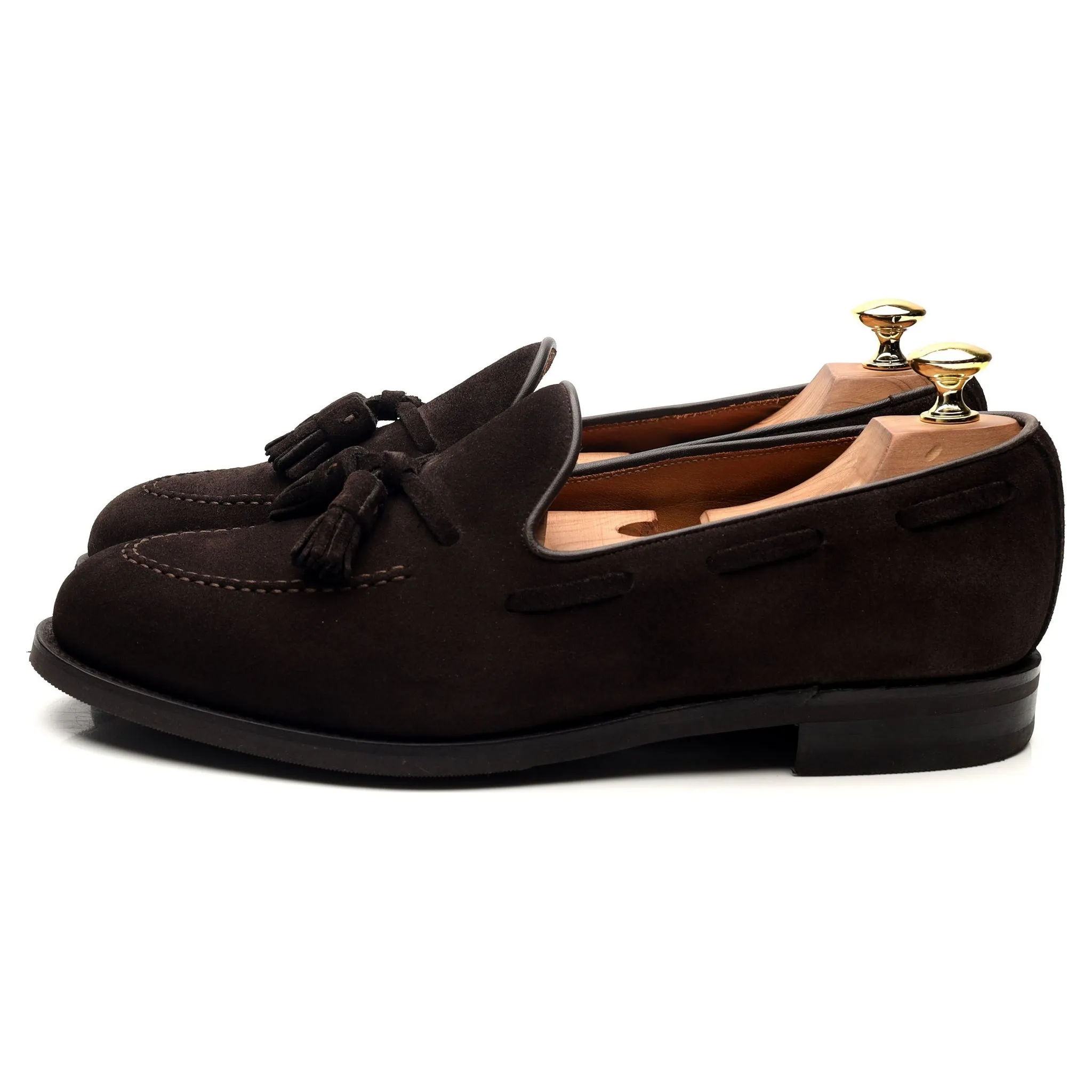 Dark Brown Tassel Loafers UK 8.5