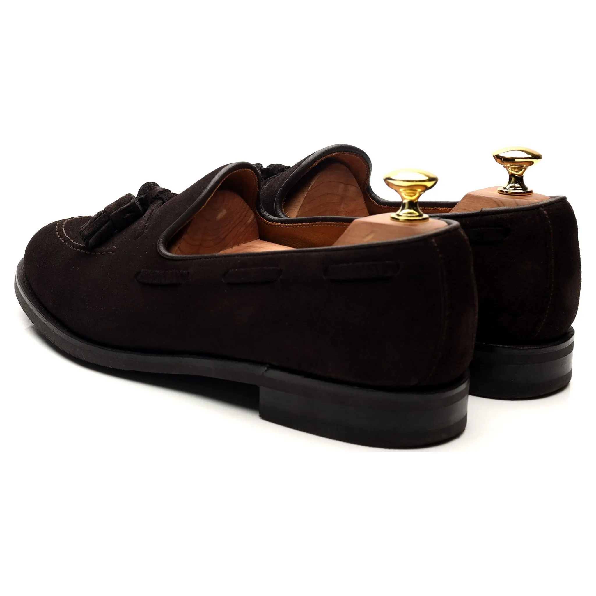 Dark Brown Tassel Loafers UK 8.5