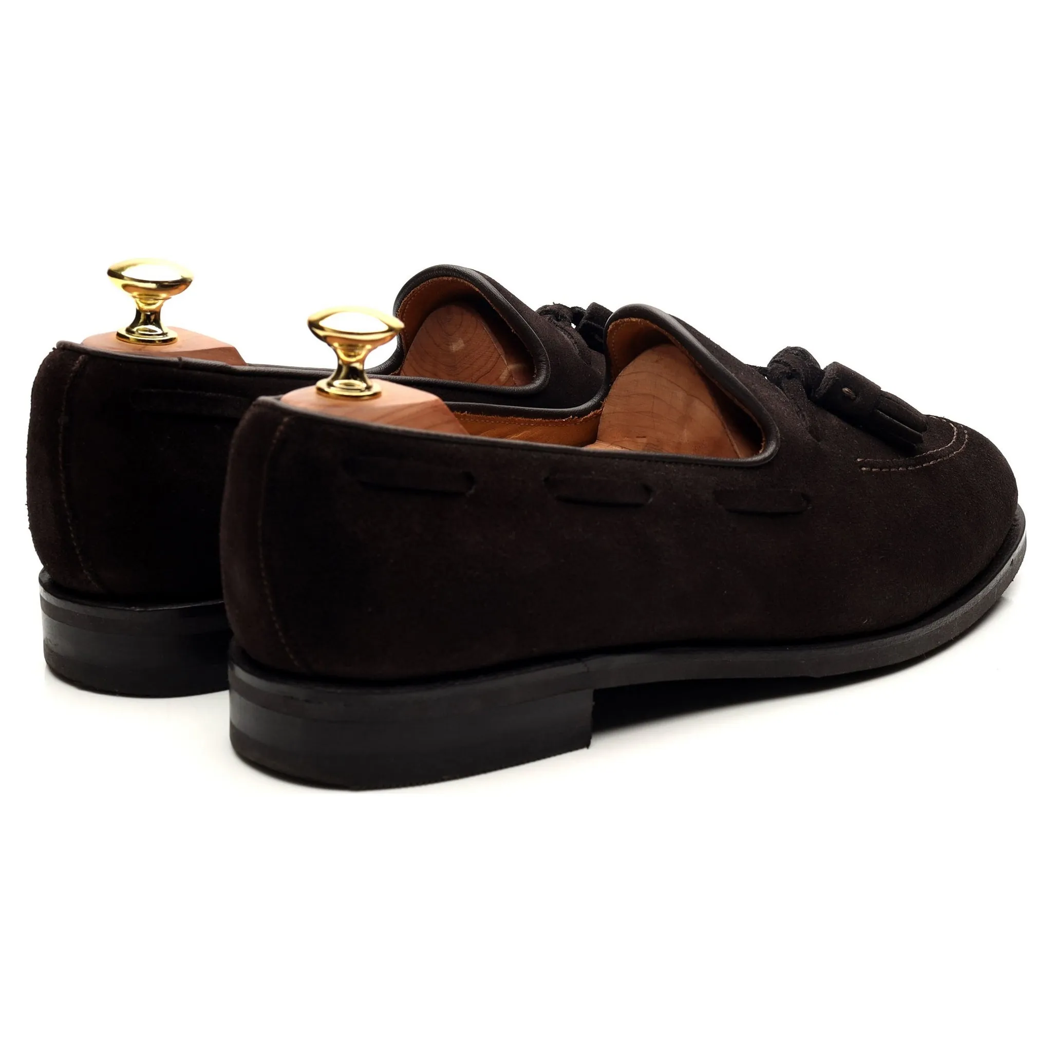 Dark Brown Tassel Loafers UK 8.5