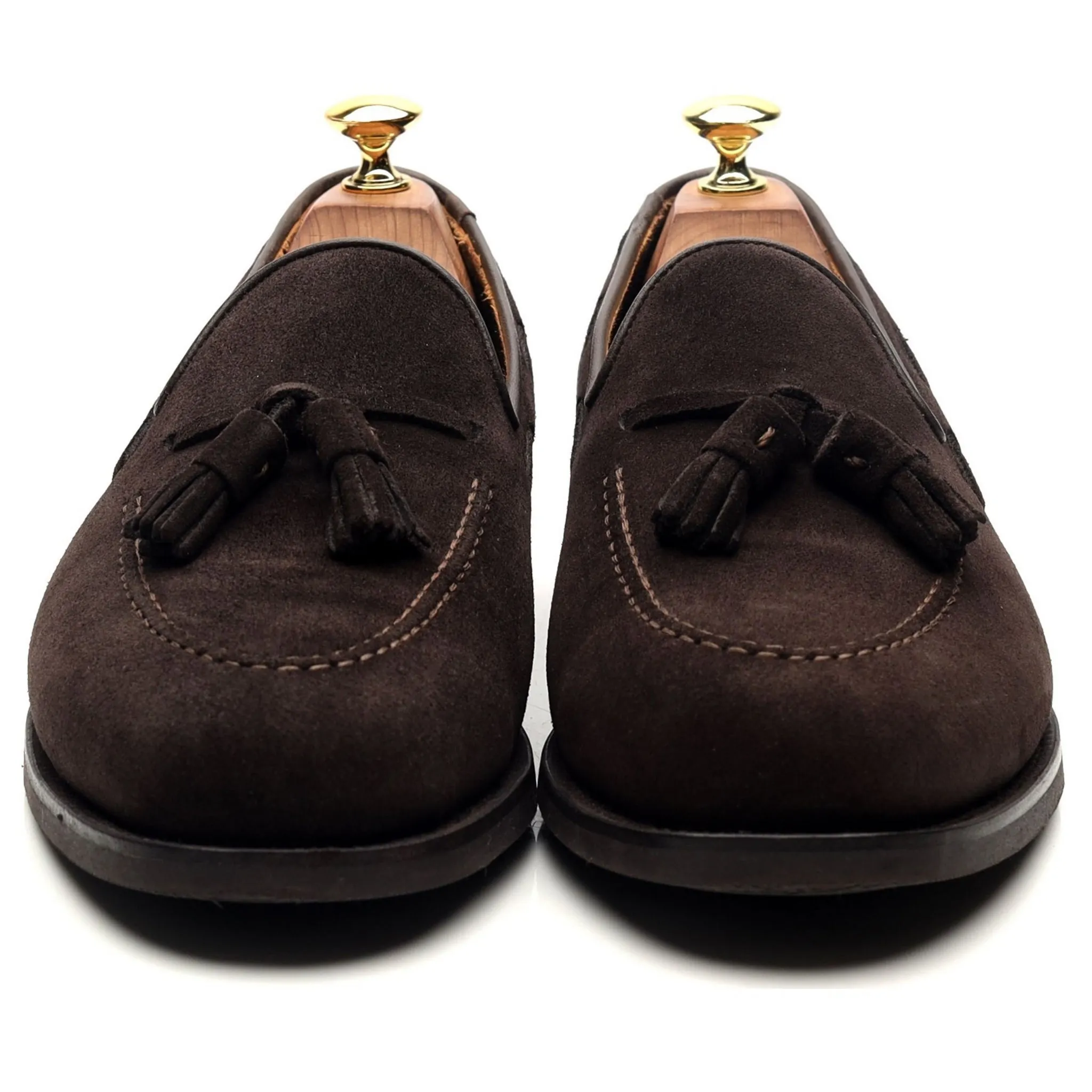 Dark Brown Tassel Loafers UK 8.5