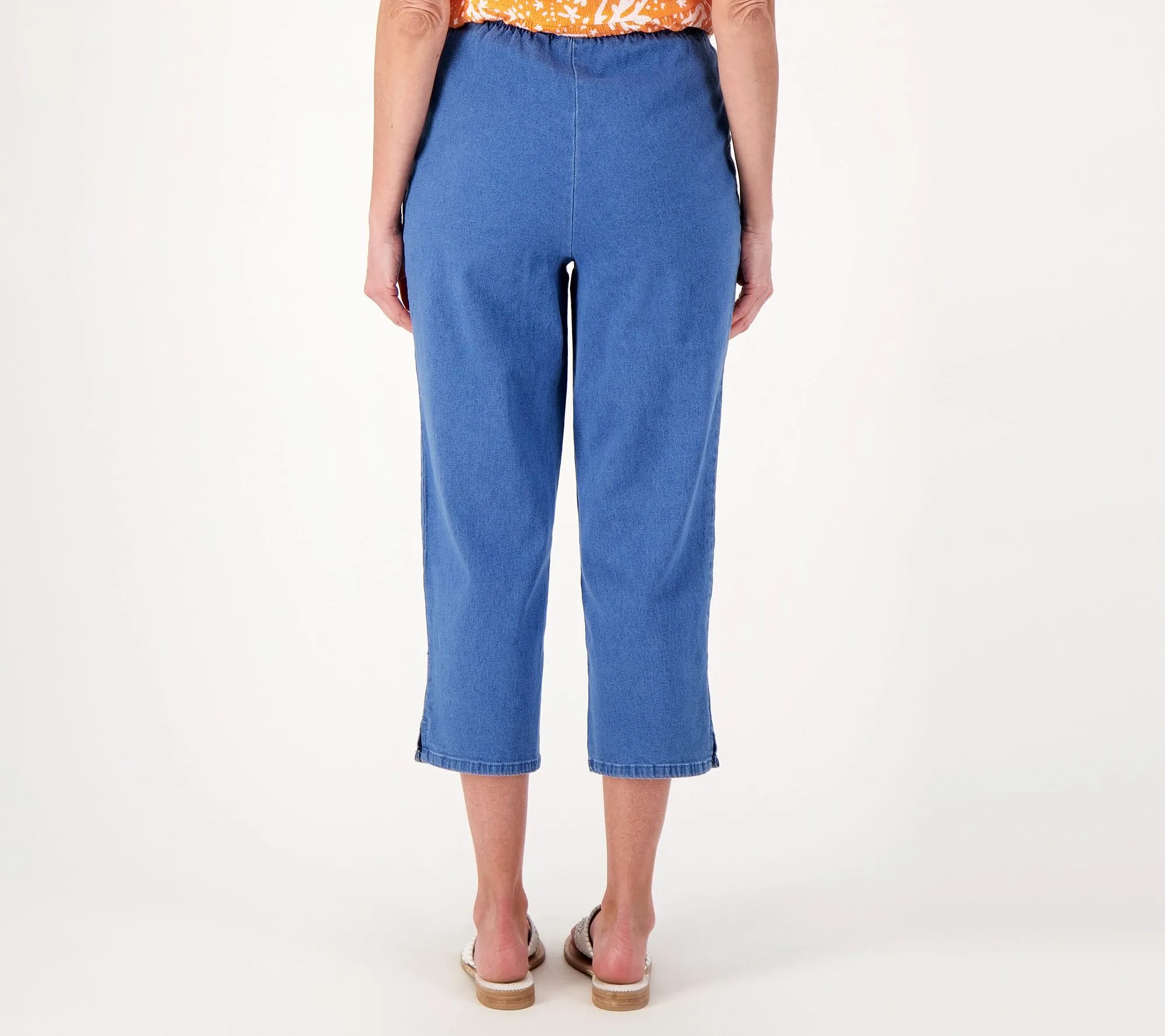 Denim & Co. Original Waist Stretch Crop Pants with Pocket