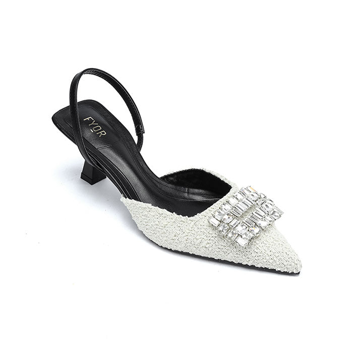 Diamante Brooch Pumps - BB 56