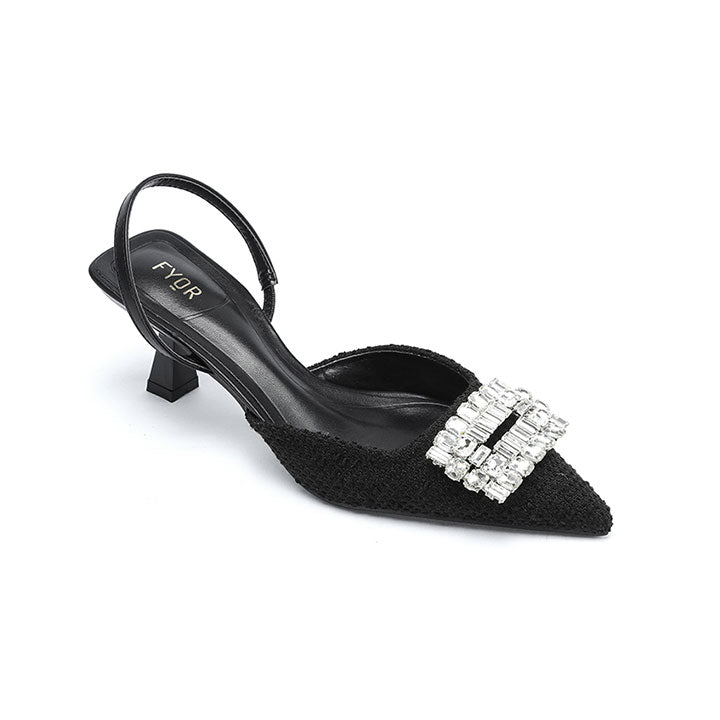 Diamante Brooch Pumps - BB 56