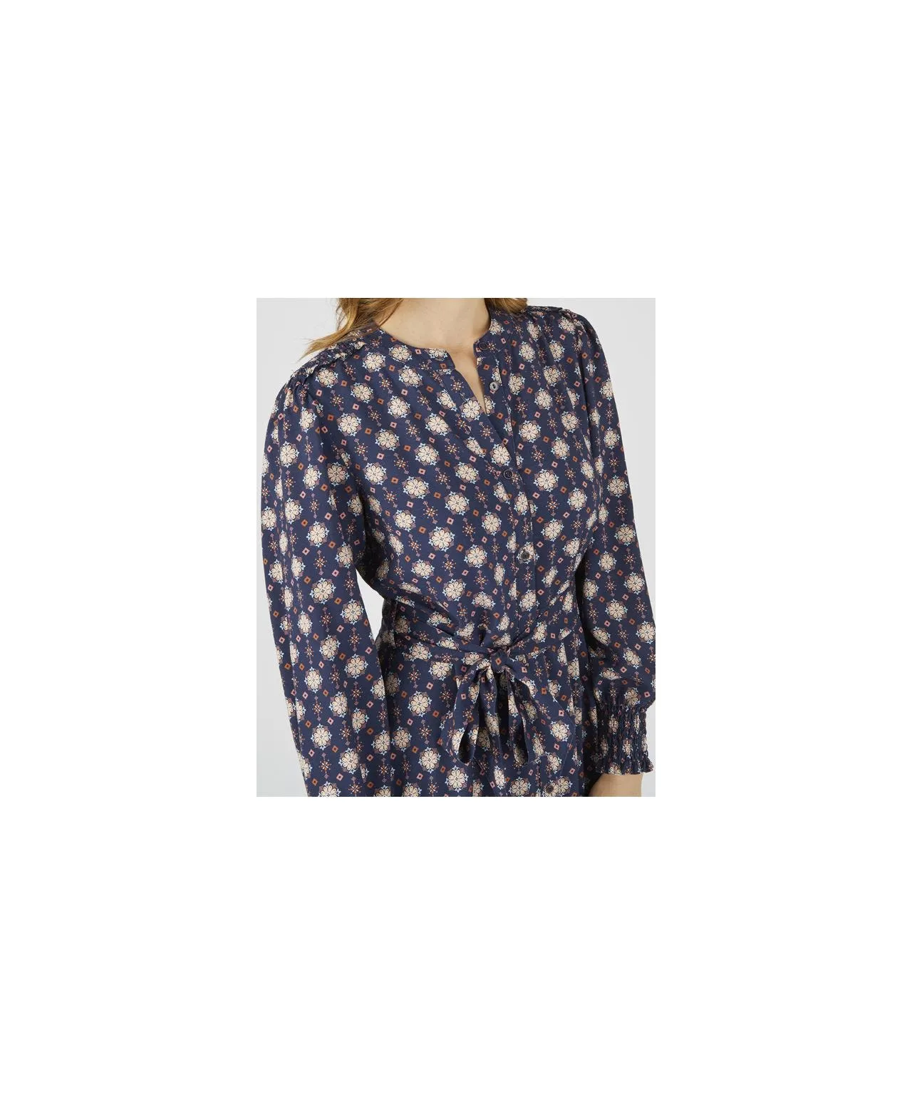 Ecovero Printed Shirt Style Dress