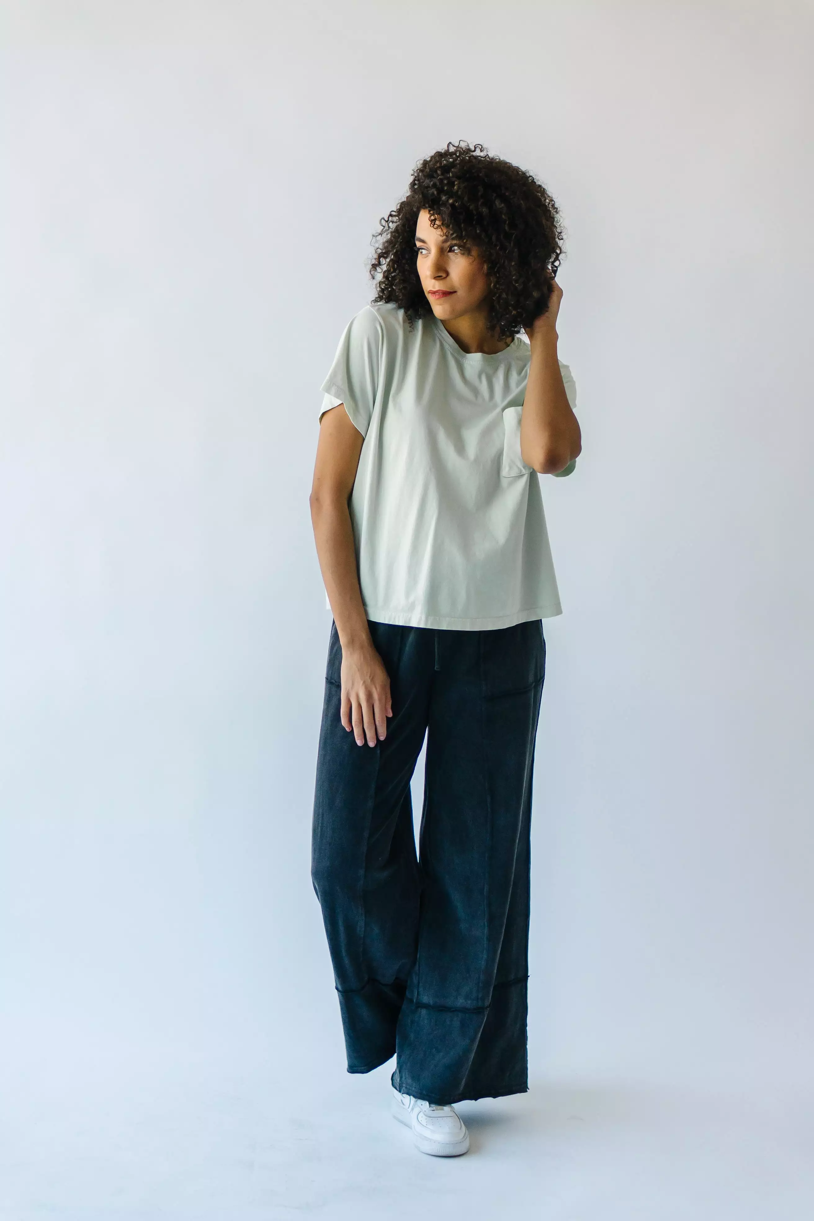 Fallbrook Pocket Detail Tee, Sage, Buy Now