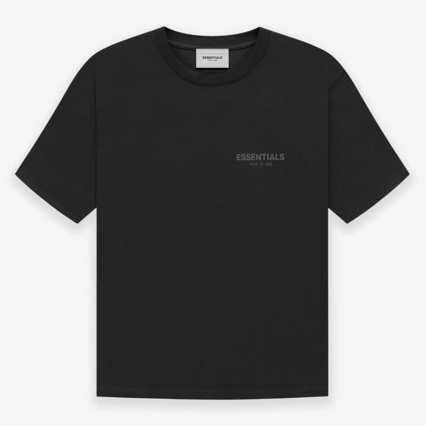 Fear of God Reflective Black Tee with Chest Logo