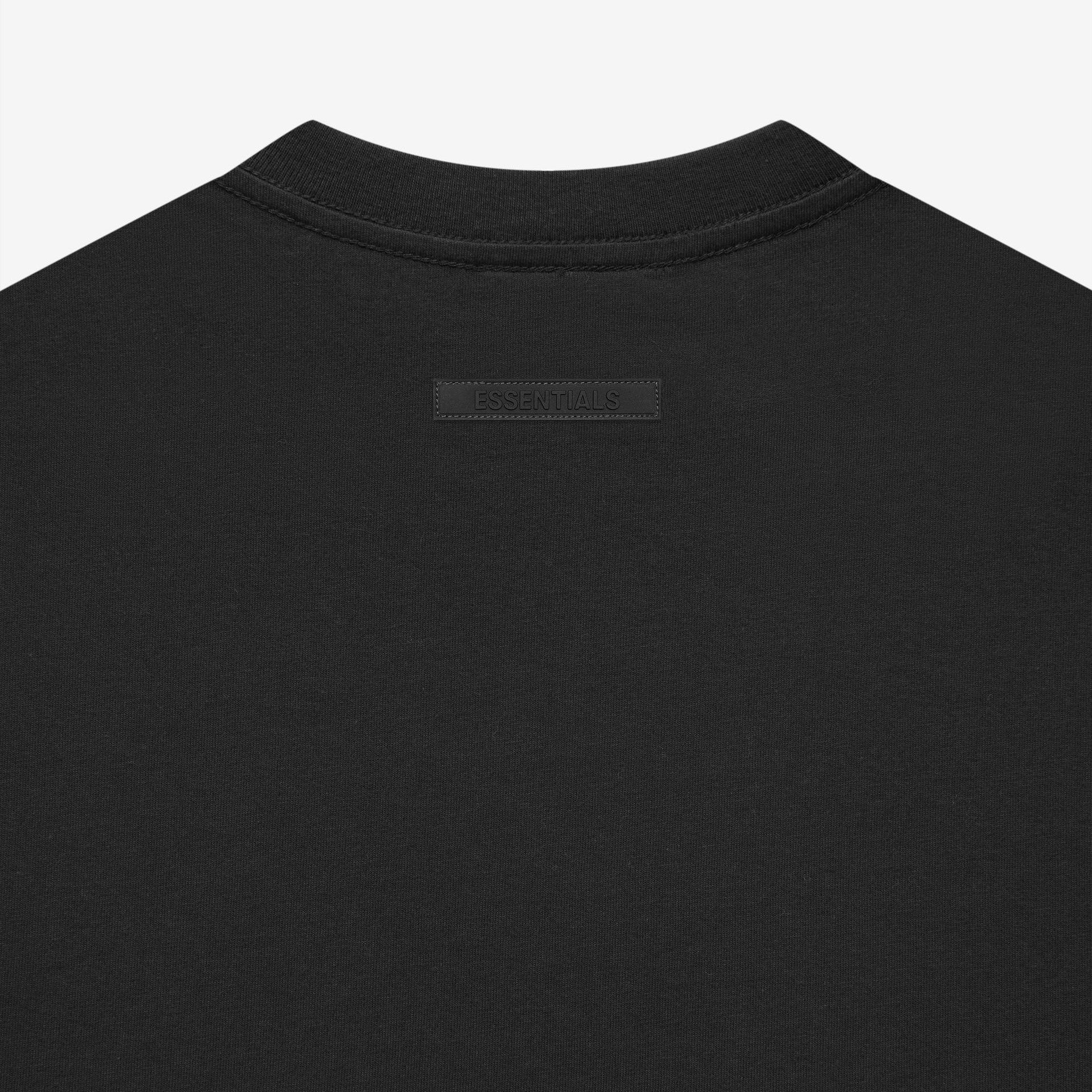 Fear of God Reflective Black Tee with Chest Logo