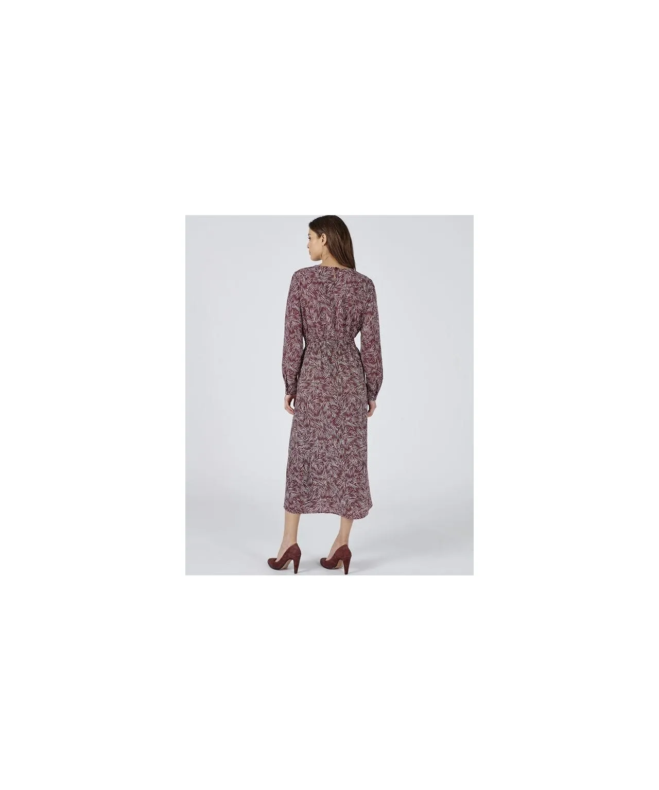 Flared Low-Maintenance Patterned Dress