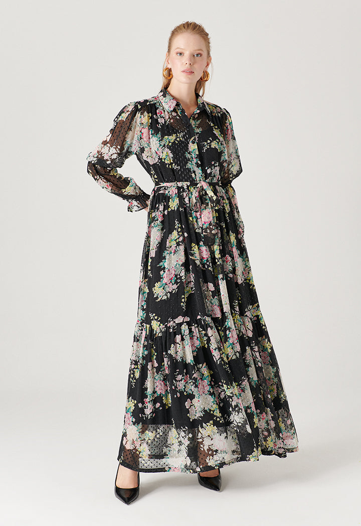 Floral Dobby Maxi Dress