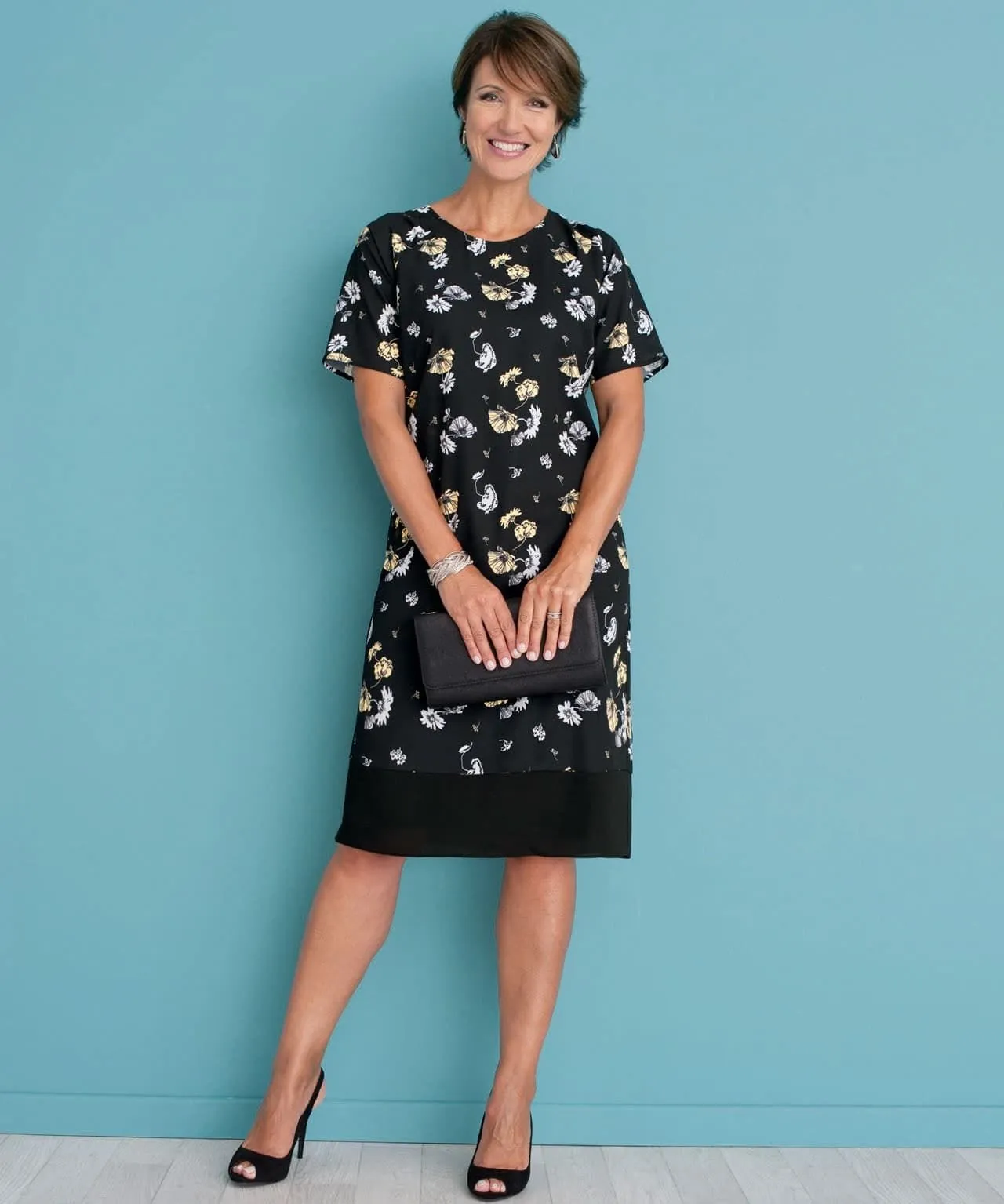 Botanical Print Shift Dress