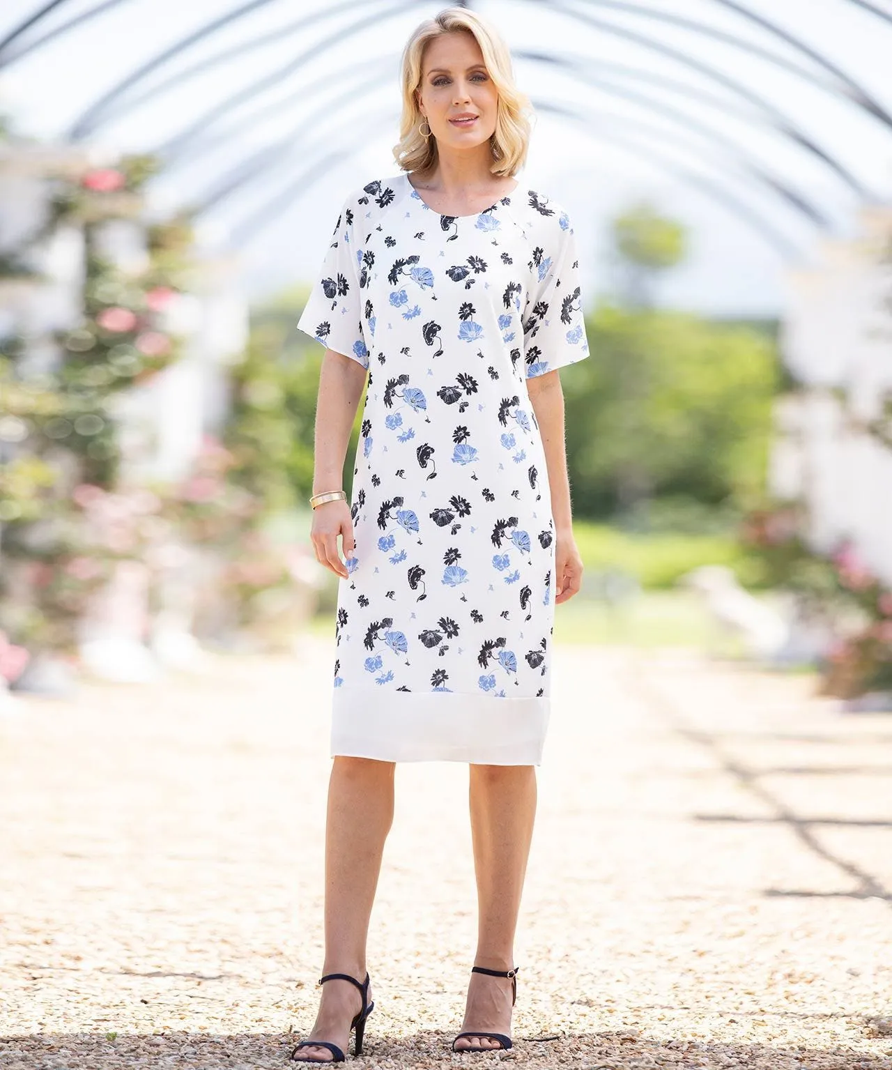 Botanical Print Shift Dress