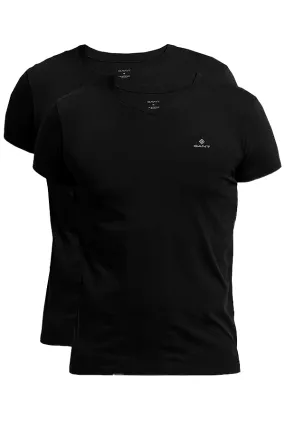 GANT Black Regular Fit 2-Pack V-Neck Tee