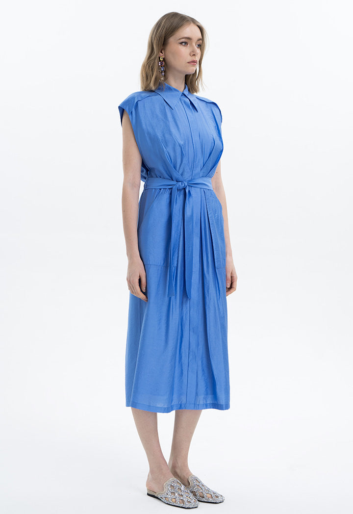 Gathered Waist Midi Dress - Solid Color | Search Result: Shop the latest collection of gathered waist midi dress in solid color