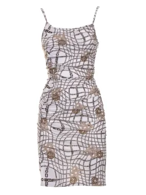 GCDS Mini Dress with Chain Print