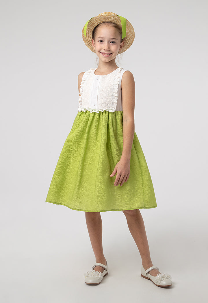 Girls Lurex Tulle Dress Sleeveless Embellish - Result