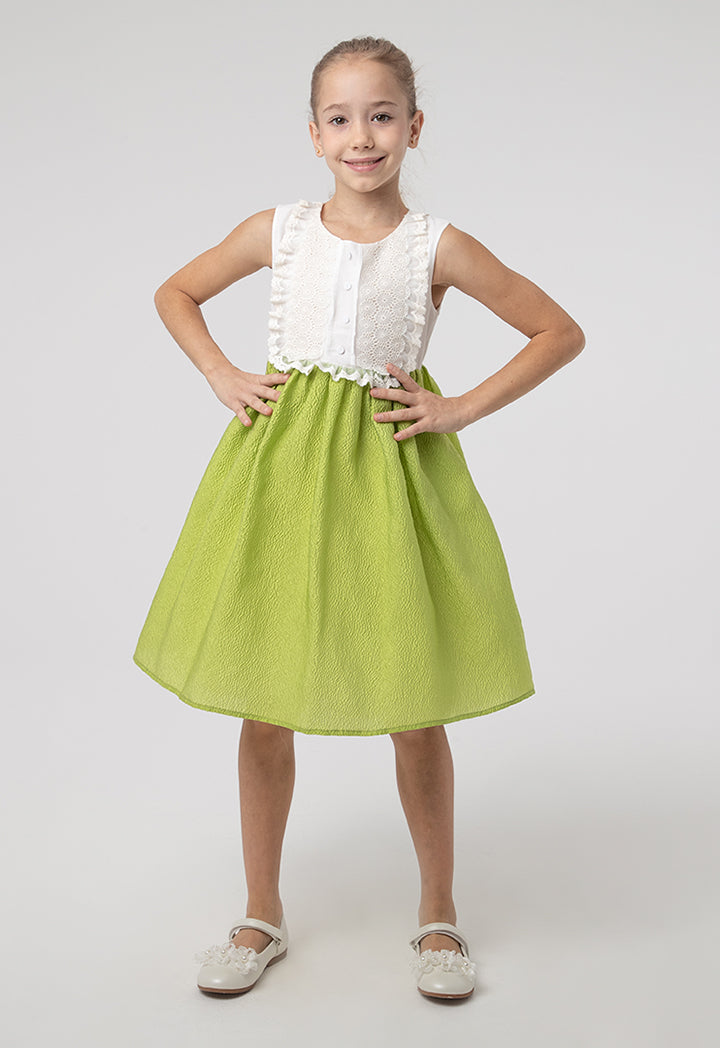 Girls Lurex Tulle Dress Sleeveless Embellish - Result