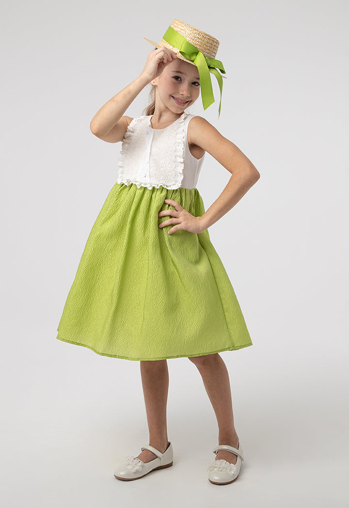 Girls Lurex Tulle Dress Sleeveless Embellish - Result