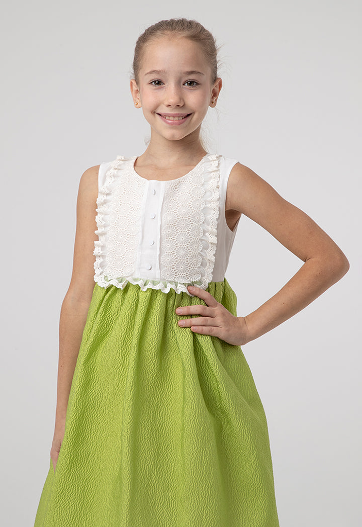 Girls Lurex Tulle Dress Sleeveless Embellish - Result