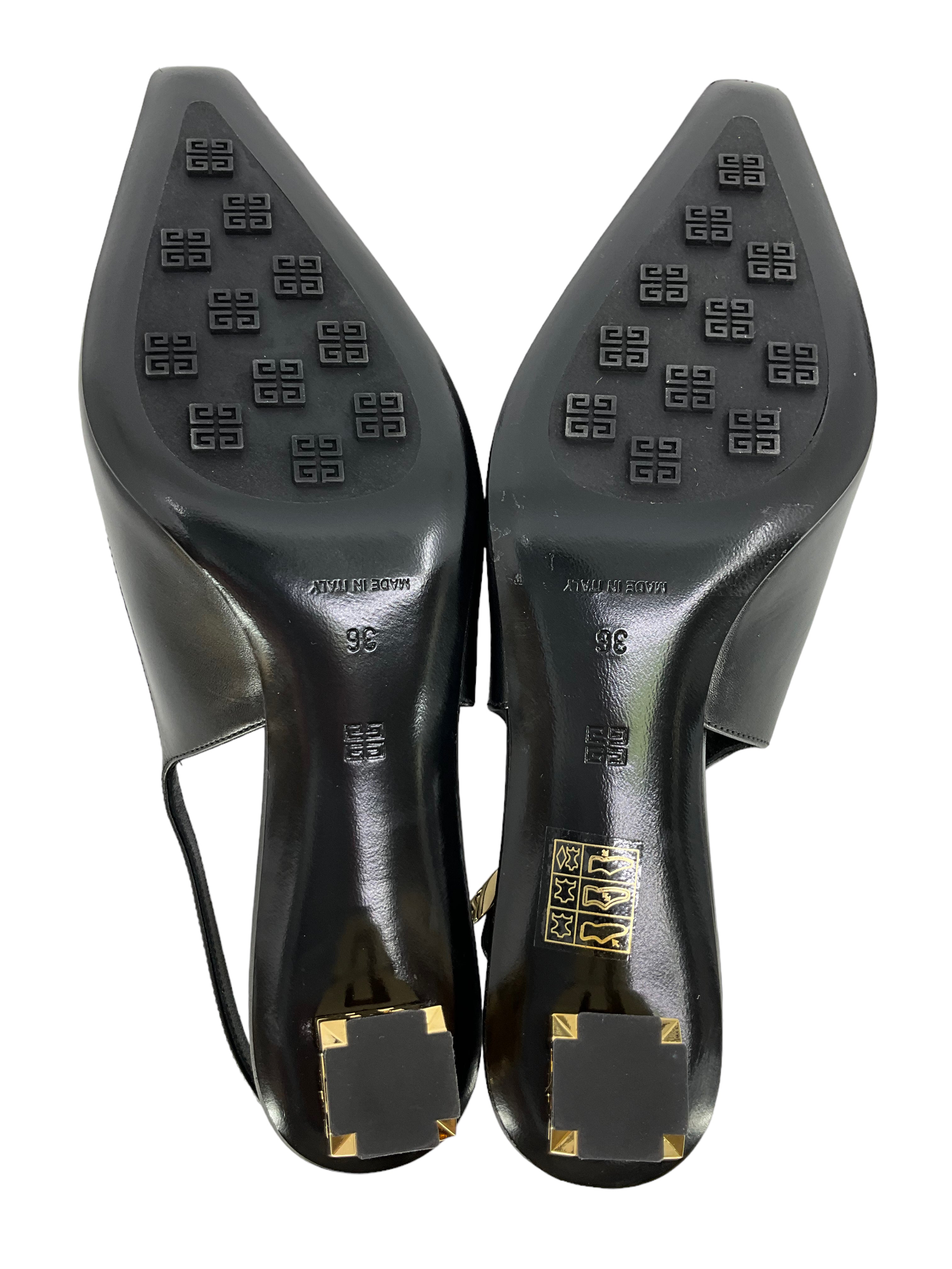 Givenchy G Cube Slingback Pumps, Size 6