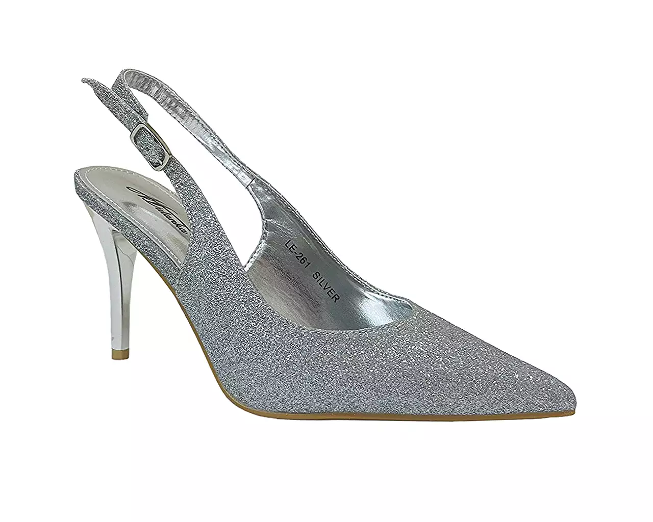 Glitter Stiletto Slingback Shoes for Women