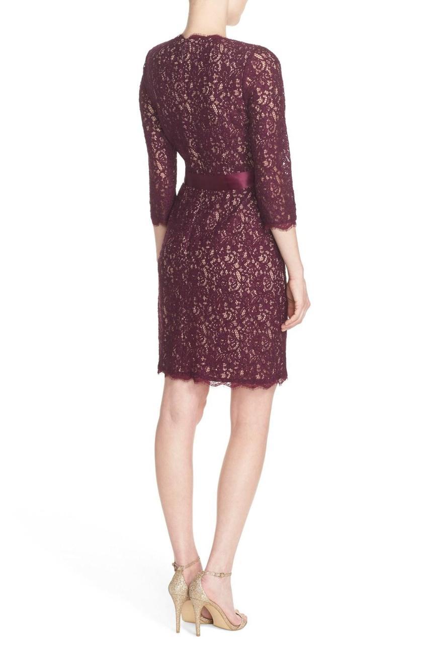 Google SEO: Adrianna Papell Lace Short Dress with Quarter Length Sleeves (41910400)