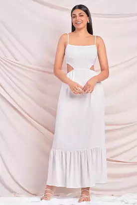 Google SEO friendly white lace maxi dress