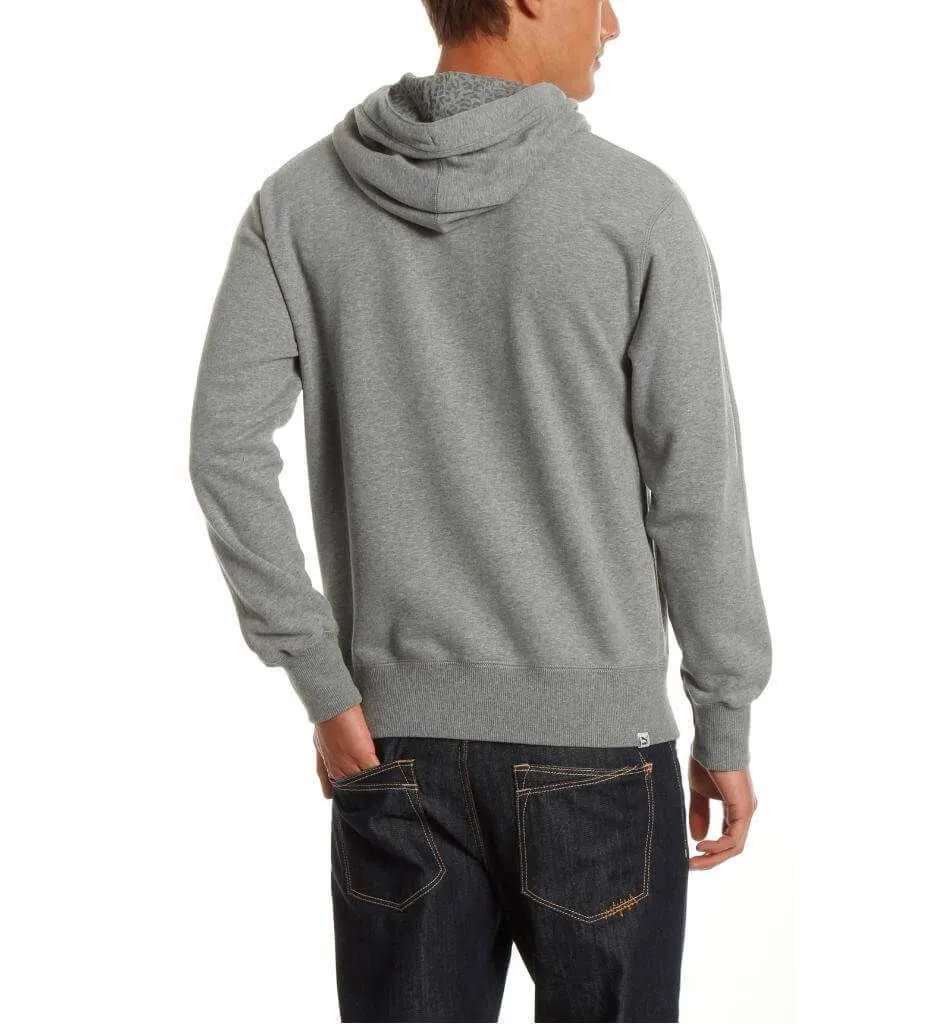 Grey PUMA Heritage Logo Hoodie Sweatshirt