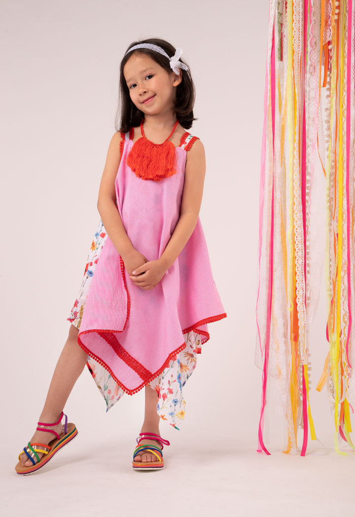 Handkerchief Dress with Printed Design