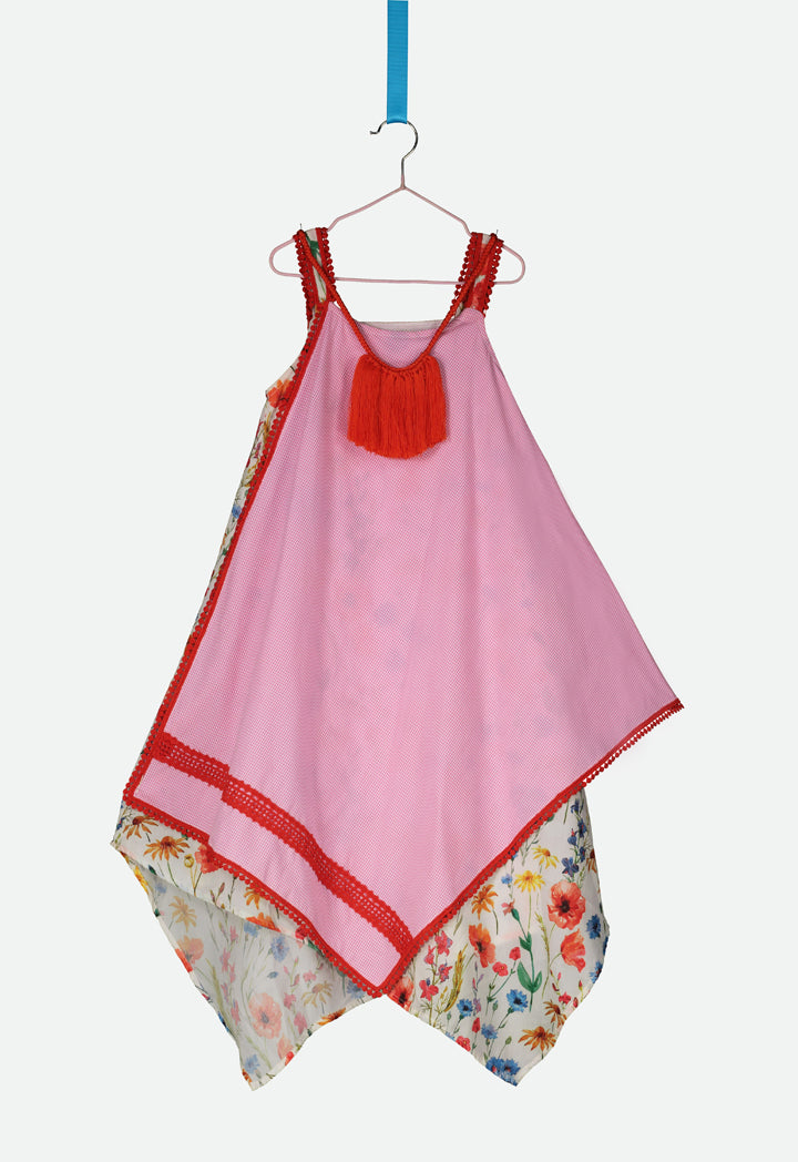 Handkerchief Dress with Printed Design