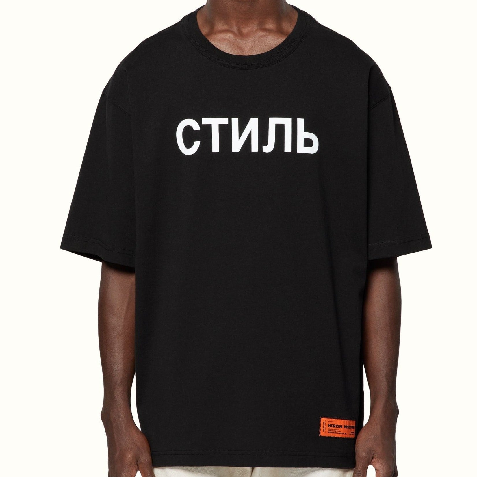 HERON PRESTON CTNMB Logo T-Shirt Black - 60% Discount