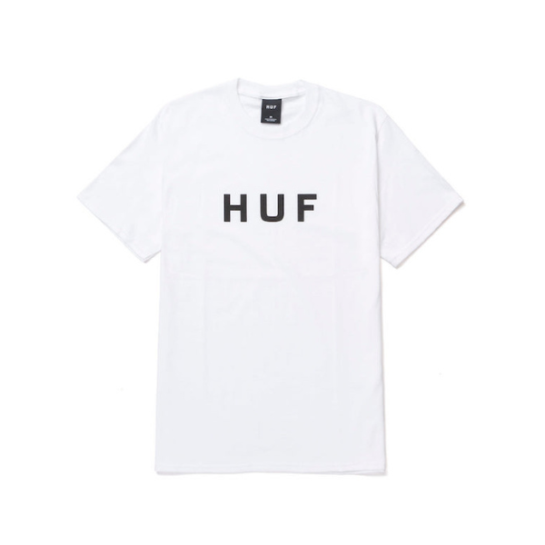 Huf OG Logo short-sleeve tee shirt in white.