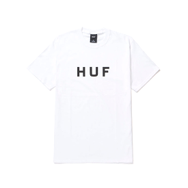 Huf OG Logo short-sleeve tee shirt in white.