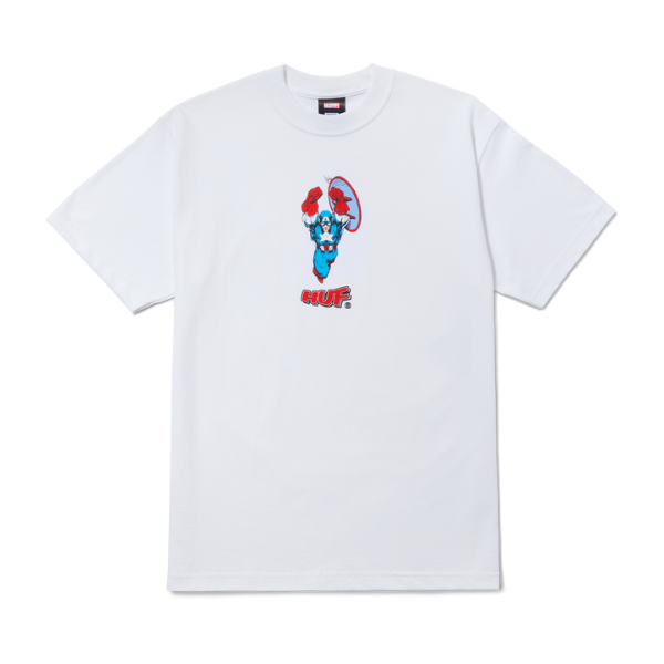 Huf White T-Shirt Now in Stock with Cap Design