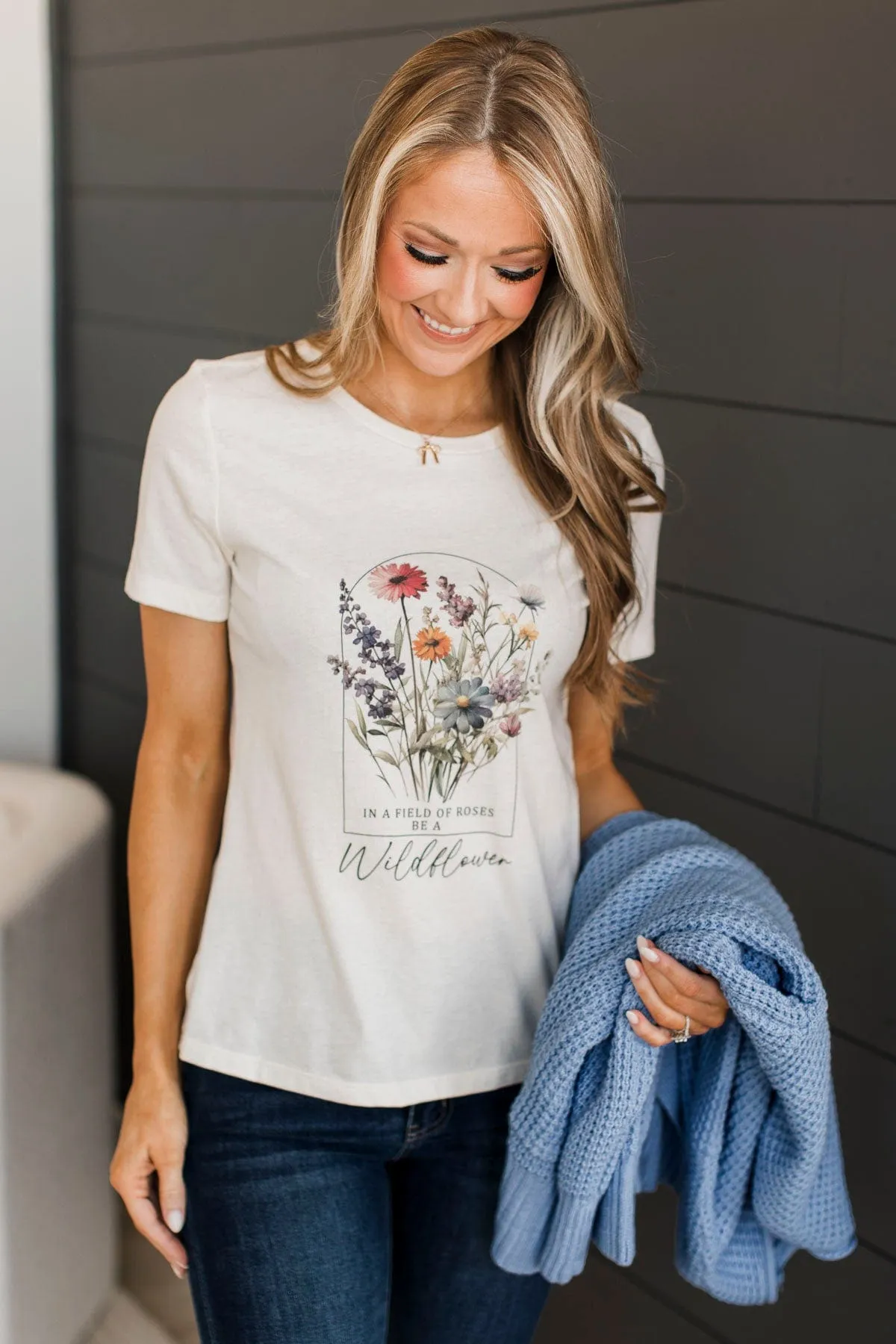 Wildflower Graphic Tee - Natural