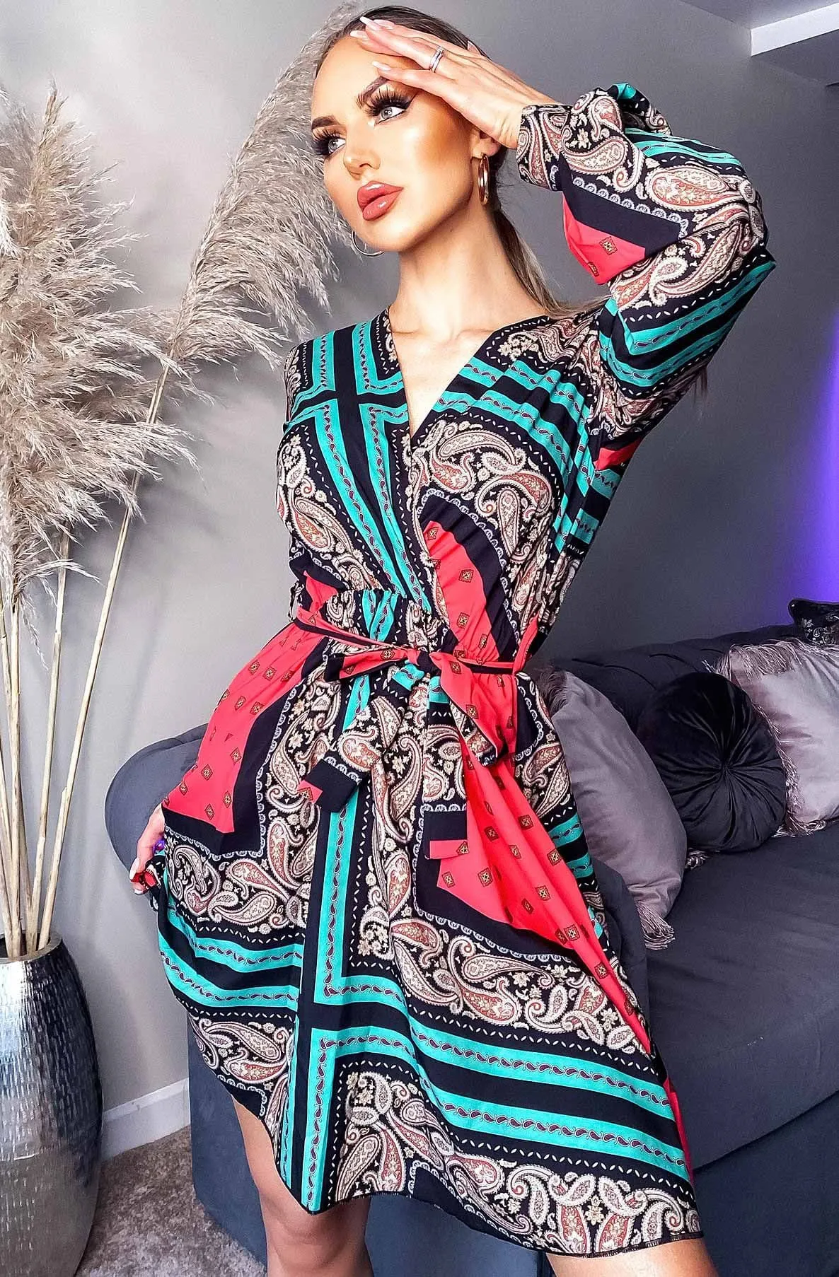 Indila Paisley Print Dress