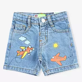 Infant Boys Denim Shorts - Ice Blue